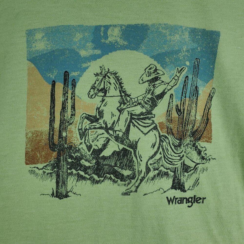 Wrangler Men's Green T-Shirt Short Sleeve Graphic Print Size Small (C-5) - Picture 5 of 9